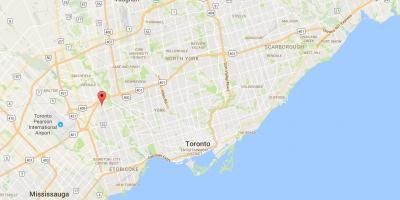 Harta Kingsview Satul districtul Toronto