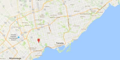 Harta Kingsway district Toronto