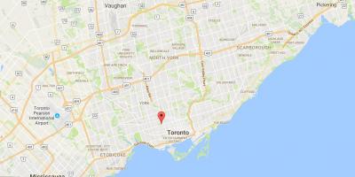 Harta Koreatown district Toronto