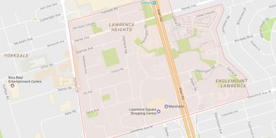 Harta Lawrence Înălțimi de vecinătate Toronto