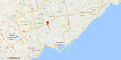 Harta Lawrence Înălțimi district Toronto