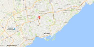 Harta Lawrence Manor district Toronto