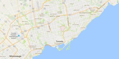 Harta Leaside district Toronto