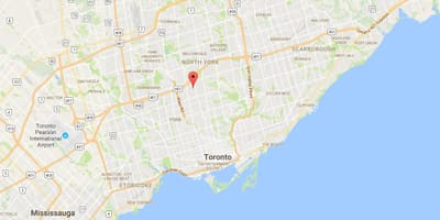 Harta Ledbury Park district Toronto