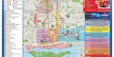 Hartă de locuri de interes din Toronto