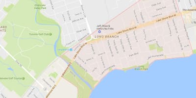 Harta Long Branch vecinătate Toronto