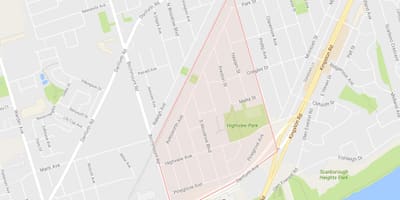 Harta de Mesteacan Stâncă Înălțimi de vecinătate Toronto