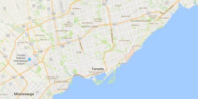 Harta de Mesteacan Stâncă district Toronto