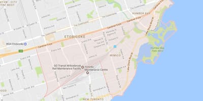 Harta Mimico vecinătate Toronto