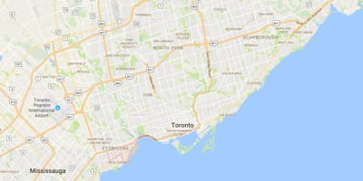 Harta Mimico district Toronto