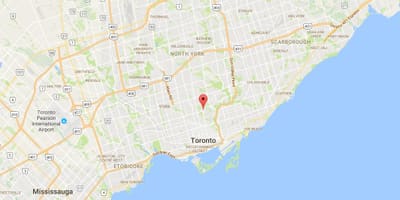 Harta Moore Park district Toronto