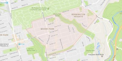 Harta Moore Park vecinătate Toronto
