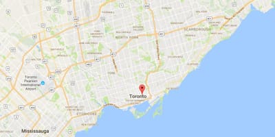 Harta Moss Park district Toronto