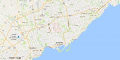 Harta de Nord districtul Toronto
