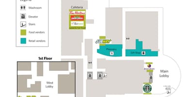 Harta North York Spitalul General Food services Toronto