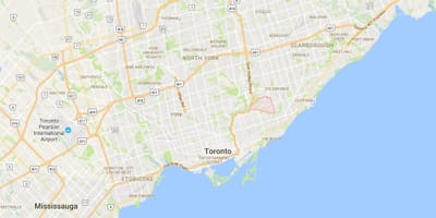 Harta de O ' Connor–Parkview district Toronto