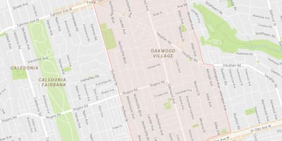 Harta Oakwood–Vaughan vecinătate Toronto