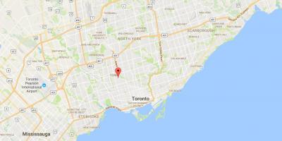 Harta Oakwood–Vaughan district Toronto