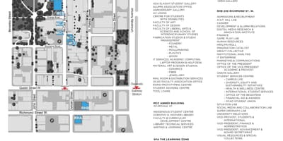 Harta OCAD Universitatea Toronto