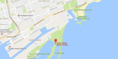 Harta Exterior harbour marina Toronto