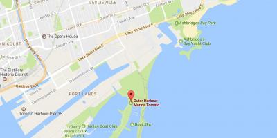 Harta Exterior harbour marina Toronto