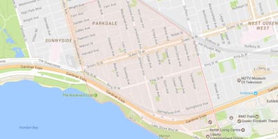 Harta Parkdale vecinătate Toronto