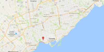 Harta Parkdale district Toronto