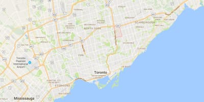 Harta Parkwoods district Toronto