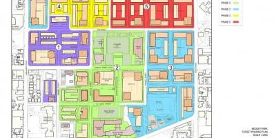 Harta planul de Revitalizare Regent Park Toronto