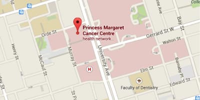 Harta Prințesa Margaret de Cancer Centre Toronto