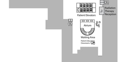 Harta Prințesa Margaret de Cancer Centre Toronto etajul 1 de mai Jos (B1)