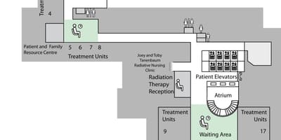 Harta Prințesa Margaret de Cancer Centre Toronto etajul 2 de mai Jos (B2)