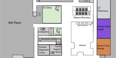 Harta Prințesa Margaret de Cancer Centre Toronto etajul 4