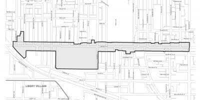 Harta de Queen street west Toronto