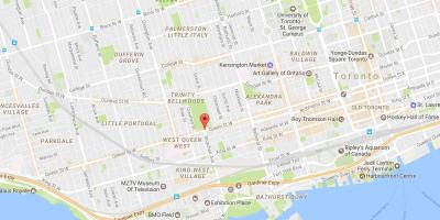 Harta de Queen Street West vecinătate Toronto