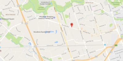 Harta Rexdale bulevardul Toronto