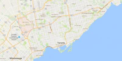 Harta Rexdale district Toronto