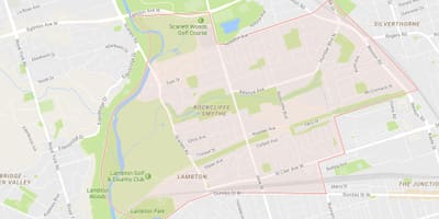 Harta Rockcliffe–Smythe vecinătate Toronto