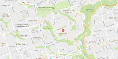 Harta Rosedale vecinătate Toronto