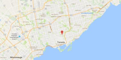 Harta Rosedale district Toronto