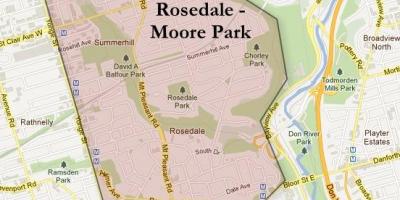 Harta Rosedale Moore Park Toronto