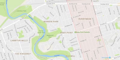 Harta Runnymede vecinătate Toronto