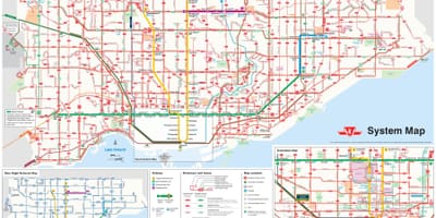 Harta de rute de autobuz TTC