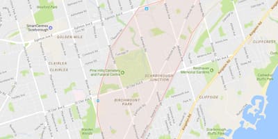 Harta Scarborough Intersecția de vecinătate Toronto