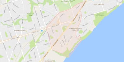 Harta Scarborough Sat de vecinătate Toronto