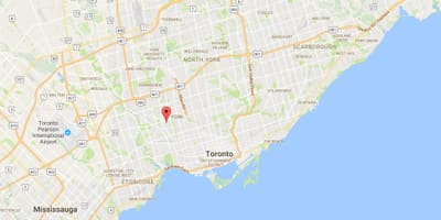 Harta Silverthorn district Toronto
