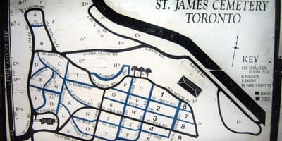 Harta St James cimitir