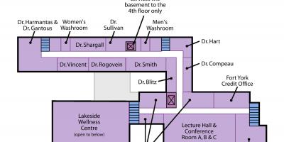 Harta St. Joseph centrul de Sănătate Toronto Sunnyside nivel 2