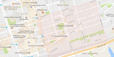 Harta St. Lawrence vecinătate Toronto