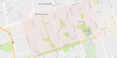 Harta Steeles vecinătate Toronto